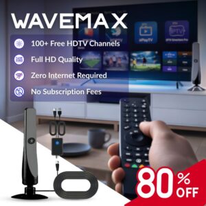 WaveMax - 100+ TV Channels, No Monthly Fees 1x WaveMax